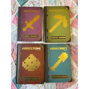 Minecraft Mojang Handbook Set of 4 Essential Redstone Combat Construction books